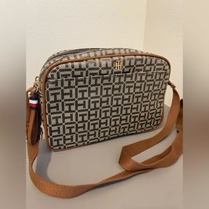 Tommy Hilfiger Canvas Camera Crossbody Purse